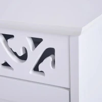 HOMCOM Armário Auxiliar Casa de Banho com 3 Gavetas Móvel de Armazenamento para Casa de Banho Dormitório 29,8x29,8x68,5 cm Branco(m-11)