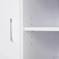 HOMCOM Armário de Escritório para Impressora Multifuncional com Prateleiras e Amplo Espaço de Armazenamento 60x50x65,5 cm Branco(m-9)