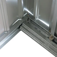 Outsunny Abrigo de Jardim 213x130x185cm Abrigo de Jardim Metálico de Exterior com 2 Portas Deslizantes e 4 Janelas Verde(m-12)