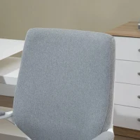 Vinsetto Cadeira de escritório giratória ergonômica com altura ajustável apoio de braço acolchoado e apoio lombar máx. 120 kg 62x69x92-102 cm Cinza(m-8)