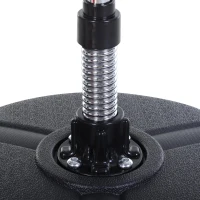 HOMCOM Punching Ball Ajustável em Altura com Base Recarregável Punching Ball de Boxe com Suporte e Luvas Ø48x136-154 cm Preto(m-9)