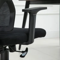 Vinsetto Cadeira ergonômica giratória altura ajustável e reclinável até 120º  64x61x120,9-128,9 cm Preto(m-10)