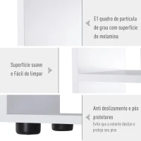 HOMCOM Estante Vertical Multifuncional com 8 Prateleiras Largas 70x24x178cm Branco(m-5)