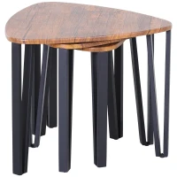 HOMCOM Conjunto de 3 Mesas de Café Nido Mesa de Café Moderna Mesa Auxiliar Mesas de Café para sala de estar 56x54.2x45.4 cm(m-7)