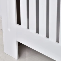 HOMCOM Cobertura Radiador Moderna de MDF com Prateleira Superior para Sala de Estar Dormitório Escritório 112x19x81cm Branco(m-8)