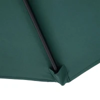 Outsunny Chapéu de Sol de Jardim Ø295x250cm com Manivela Chapéu de Sol Exterior com Mecanismo de Inclinação e Mastro Desmontável de Metal para Terraço Piscina Pátio Verde(m-11)
