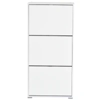 HOMCOM Armário de Sapatos Moderno Sapateira para Corredor Entrada com 6 Prateleiras de Armazenamento Espaço de Exibição 60x26x124cm Branco(m-1)