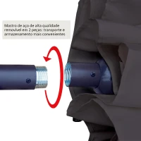 Outsunny Chapéu de Sol Duplo para Jardim 4,6x2,7x2,4m Chapéu de Sol Anti UV com Manivela para Exterior Cinza(m-6)