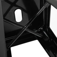 HOMCOM Conjunto de 4 Bancos Interiores e Exteriores de Metal Estilo Industrial 43x43x76 cm(m-11)