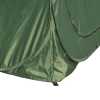 Outsunny Tenda de Duche para Campismo Dobrável Pop UP Tenda de Privacidade com proteção UV e Tecido Impermeável 100x100x185cm Verde Escuro(m-9)