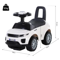 HOMCOM Carro andador para bebé sem Pedais com Alto-falante 60x38x42cm branco(m-3)