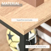 HOMCOM Estante para Livros com Múltiplas Prateleiras Abertas e 1 Armário com Porta Dupla Estante de Armazenamento para Escritório Sala de Estar 80x35x97cm Madeira Natural(m-5)