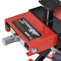 DURHAND Plataforma Elevadora para Motocicletas com Altura Ajustável de 19-53cm Carga Máxima 500kg para Estacionar ou Reparar Oficina Garagem Preto e Vermelho(m-9)