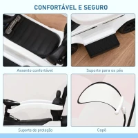 HOMCOM Carro de Passeio Carro Andador para Crianças acima de 12 Meses Mercedes G350 com Buzina Capô Removível Encosto e Suporte de Proteção 85,5x40,5x95cm Branco(m-7)