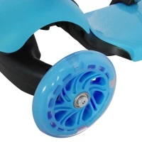 HOMCOM trotinete 5 em 1 para crianças de acima de1 ano trotinete de 3 rodas com assento removível guiador ajustável 62x25x72,5 cm Azul(m-11)