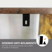 HOMCOM Estante para Livros de 4 Níveis com 8 Compartimentos de Armazenamento Estilo Industrial para Sala de Estar Escritório Dormitório 74x30x157,5cm Marrom Rústico(m-7)