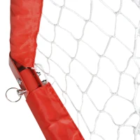 HOMCOM Conjunto de 2 balizas de futebol dobráveis com rede Tetrolon 90x36x 60cm vermelho(m-7)