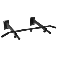 HOMCOM Barra de Elevações para Parede Treinamento Muscular Pull Up para Casa Carga Máxima 150kg 93,5x65x17 cm Preto(m-1)
