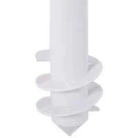 Outsunny Ponta para Chapéu de Sol Universal com Ajuste Proteção Contra o Vento Apto para Mastros entre Ø22-38mm 37x24cm Branco(m-8)