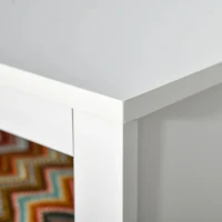 HOMCOM Aparador de Sala de Estar Armário Auxiliar de Armazenamento Moderno com Prateleira Aberta e 3 Gavetas para Dormitório Sala de Estar 102x33x61,5cm Branco(m-10)