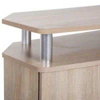 HOMCOM Móvel de TV Moderno Móvel para TV com Armário 2 Portas 2 Prateleiras 120x39,5x52cm Carvalho(m-6)