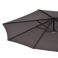 Outsunny Chapéu de Sol Duplo para Jardim 4,6x2,7x2,4m Chapéu de Sol Anti UV com Manivela para Exterior Cinza(m-9)