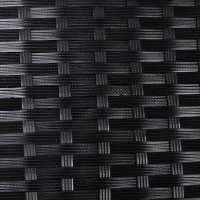 Outsunny Baloiço de Jardim de Vime PE com 3 Lugares Estrutura de Metal Almofada Toldo Ajustável Balcão Terraço Patio Carga Máx. 360kg 198x124x179cm Preto(m-8)