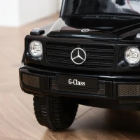 HOMCOM Carro de Passeio Carro Andador para Crianças acima de 12 Meses Mercedes G350 com Buzina Capô Removível Encosto e Suporte de Proteção 85,5x40,5x95cm Preto(m-8)