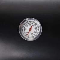 Outsunny Barbecue a Carvão de Mesa Compacta com Termômetro e Alças para Jardim Exterior Campismo 50x35x39 cm Preto(m-8)