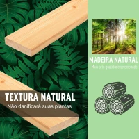 Outsunny Horta Vertical de Madeira 100x70x80cm Mesa de Cultivo para Plantas Flores Hortaliças com Pés Elevados 4 Orifícios de Drenagem e Tecido Geotextil(m-8)