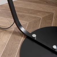 HOMCOM Candeeiro de Pé em Forma de Arco Moderno com Ecrã Suspenso de Tecido Suporte para Lâmpada E27 Máx.40W para Sala de Estar Dormitórios Estúdio 100x43x177cm Cinza e Marrom(m-7)