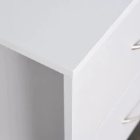 HOMCOM Mesa de Cabeceira com 2 Gavetas Pés e Base Elevada para Dormitório Mesa Lateral para Sala de Estar Estilo Moderno 48x39x54cm Branco(m-9)