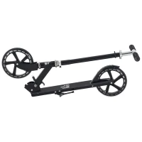 HOMCOM Trotinete Dobrável com Altura Ajustável 88x37x75-100cm Preto(m-9)