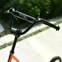 HOMCOM Youth Scooter Front and Rear Caliper Dual Brakes 16-Inch Inflatable Front Wheel Ride On Toy For Age 5+ Orange(m-9)