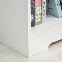 HOMCOM MDF 2-Tier Bookcase Unit White(m-7)