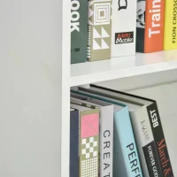 HOMCOM MDF 2-Tier Bookcase Unit White(m-9)