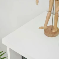 HOMCOM MDF 2-Tier Bookcase Unit White(m-8)