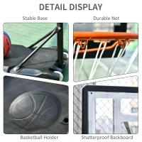 HOMCOM Basketball Stand 5.1ft-6.9ft Adjustable Basketball Hoop w/ 33Inch Backboard(m-5)