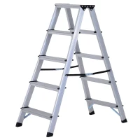 HOMCOM Marchepied escabeau double pliant antidérapant hauteur max. 88 cm charge max. 150 Kg aluminium(m-1)