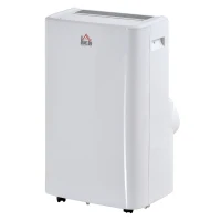 HOMCOM Climatiseur portable réversible froid chaud 12000 BTU/h max. - ventilateur, déshumidificateur - réfrigérant naturel R290 - télécommande - débit d'air 400 m³/h - blanc(m-1)
