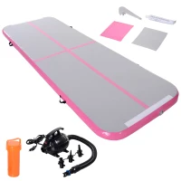 HOMCOM Airtrack tapis de gymnastique Air Track tapis de gym gonflable tumbling gymnastique dim. 300L x 100l x 10H cm tissu stratifié PVC(m-1)