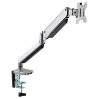 Vinsetto Support Écran PC support de moniteur de 13-32 pouces réglable en hauteur inclinable et pivotant supportant VESA 75x75/100x100 mm en aluminium argent(m-1)