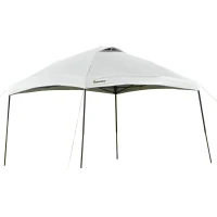Outsunny Tonnelle barnum de jardin pop-up pliant 3,6L x 3,6l x 3,2H m hauteur réglable sac inclus acier époxy oxford haute densité gris(m-1)