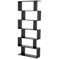 Homcom Bibliothèque Zig Zag Design Moderne 6 Niveaux 80 x 23 x 192 cm