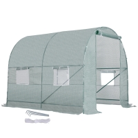 Serre De Jardin Outsunny 4 Niveaux - 142x73x195cm - Bâche Anti-UV 140g/m² - Transparent Vert