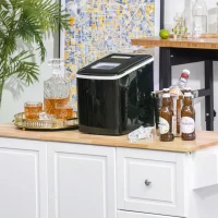 Machine à glaçon 120 W - réservoir eau 1,8 L - réservoir glace 0,8 Kg - PP noir(m-4)