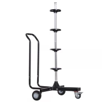 HOMCOM Professional Mobile Car Wheel Stand Tree Trolley Storage Tyre Protection 255 mm Width(m-6)