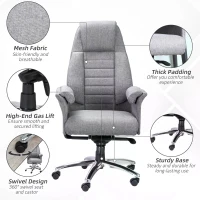 Vinsetto SOHO Style Office Chair with Reclining Grey(m-7)
