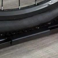 HOMCOM 63-73.5H cm Adjustable Bike Storage Rack Ground Stand PP Feet Pad Metal Frame Black(m-11)