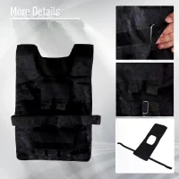 HomCom Weight Vest 20KG Easily Adjustable Gym Training for Strength and Crossfit(m-7)